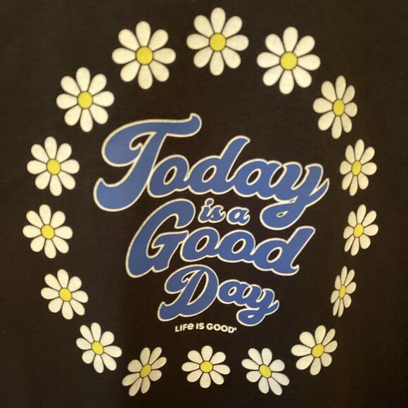 Life is Good Tops - Life Is Good Crusher Tee XL Women’s Mid-drift Shirt “Today’s A Good Day”middrift